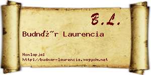 Budnár Laurencia névjegykártya